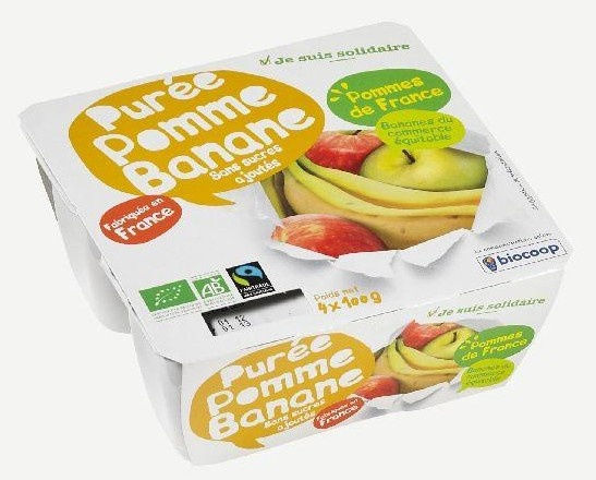 Purée de pomme banane 4x100g