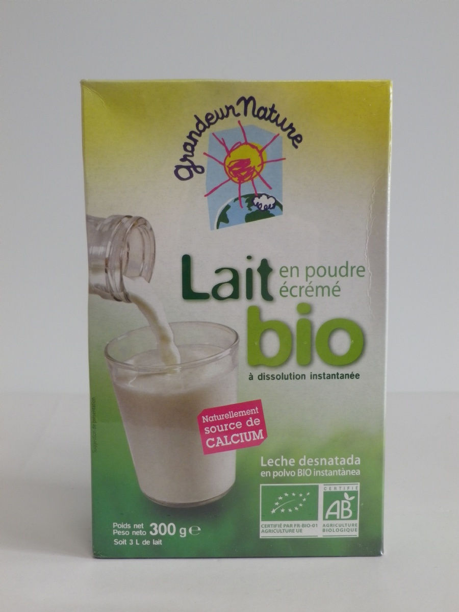 Lait en poudre écrémé bio 300g